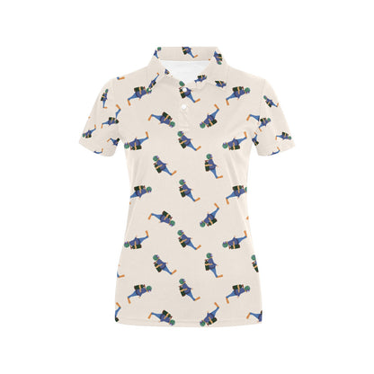 Scuba Driver Print Design LKS301 Women's Polo Shirt