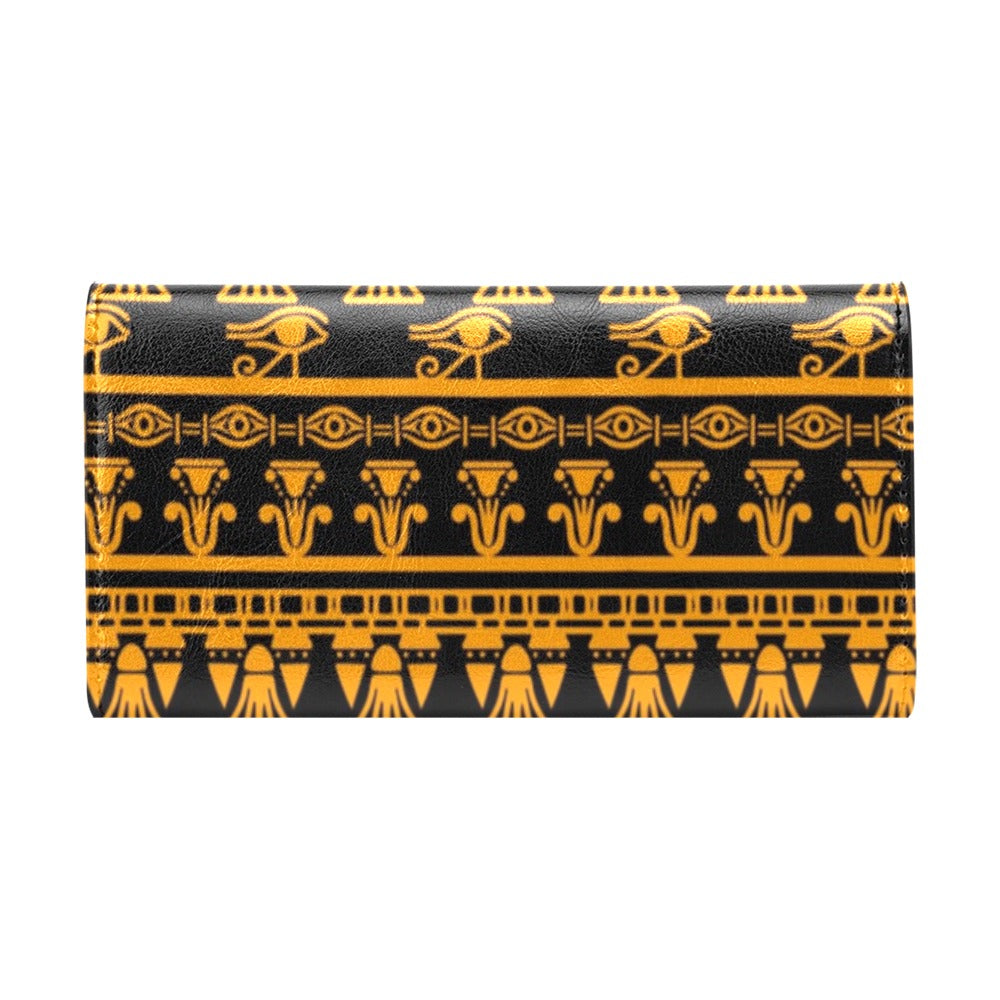 Eye of Horus Tribal Egypt Pattern Women's Trifold Wallet