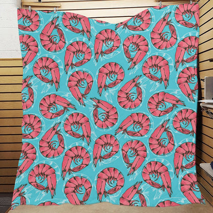 Prawn Pattern Print Design 01 Premium Quilt