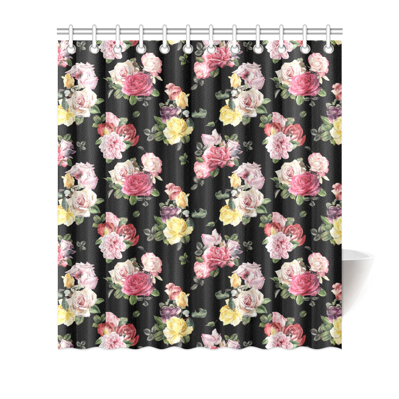 Rose Pattern Print Design RO010 Shower Curtain