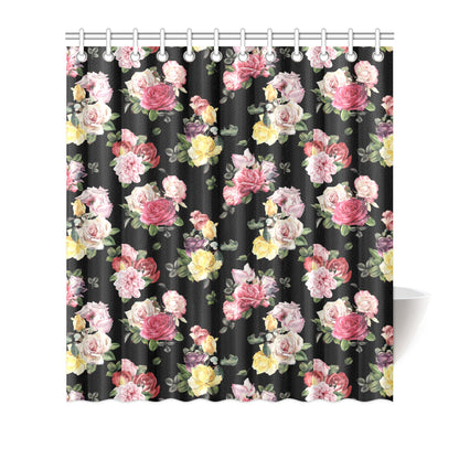 Rose Pattern Print Design RO010 Shower Curtain