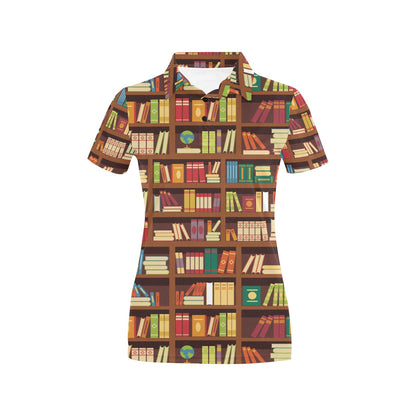 Book Pattern Print Design 06 Women's Polo Shirt