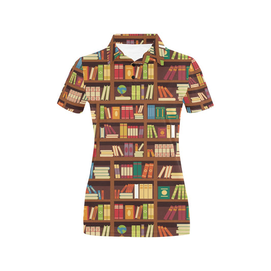 Book Pattern Print Design 06 Women's Polo Shirt