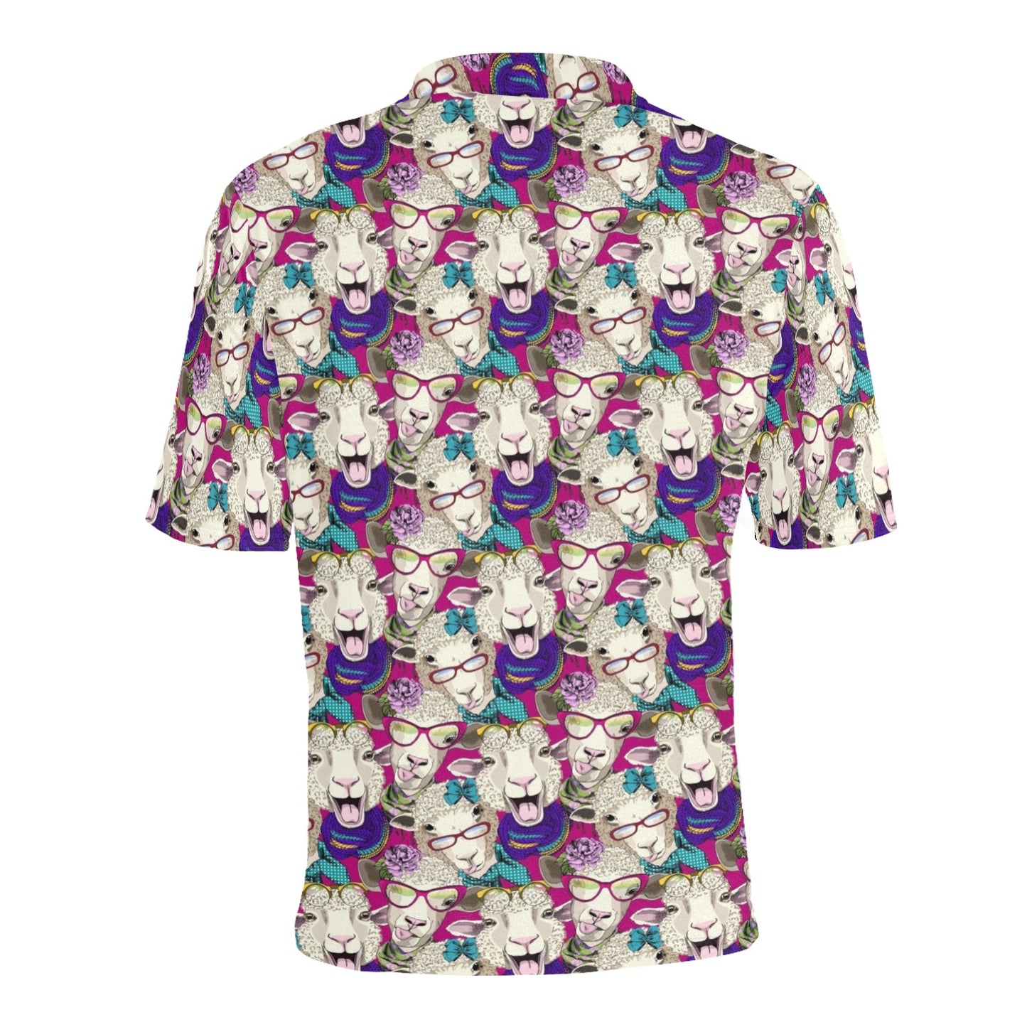 Sheep Print Design LKS403 Men Polo Shirt
