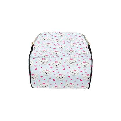 Maltese Pattern Print Design 03 Diaper Bag Backpack