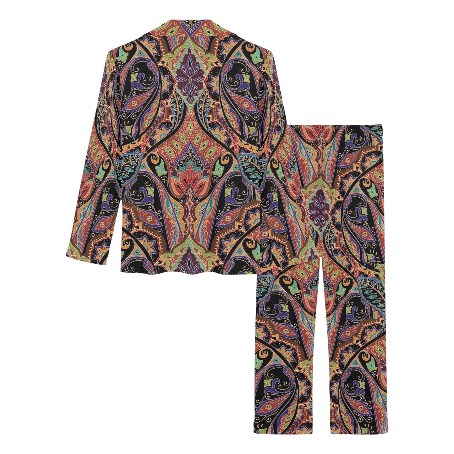 Bohemian Pattern Print Design 06 Women's Long Pajama Set