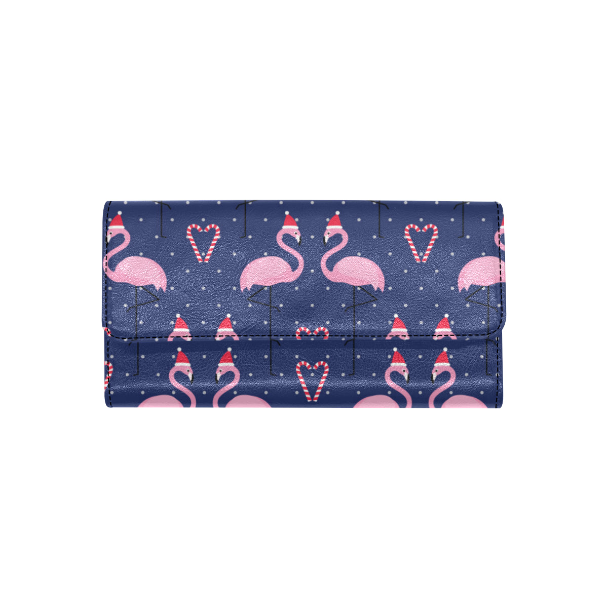 Flamingo Christmas Women's Trifold Wallet