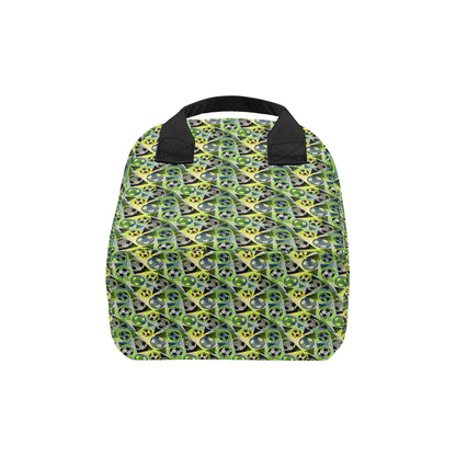 Soccer Ball Themed Print Pattern Insulated Lunch Bag