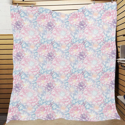 Dahlia Pattern Print Design 01 Premium Quilt