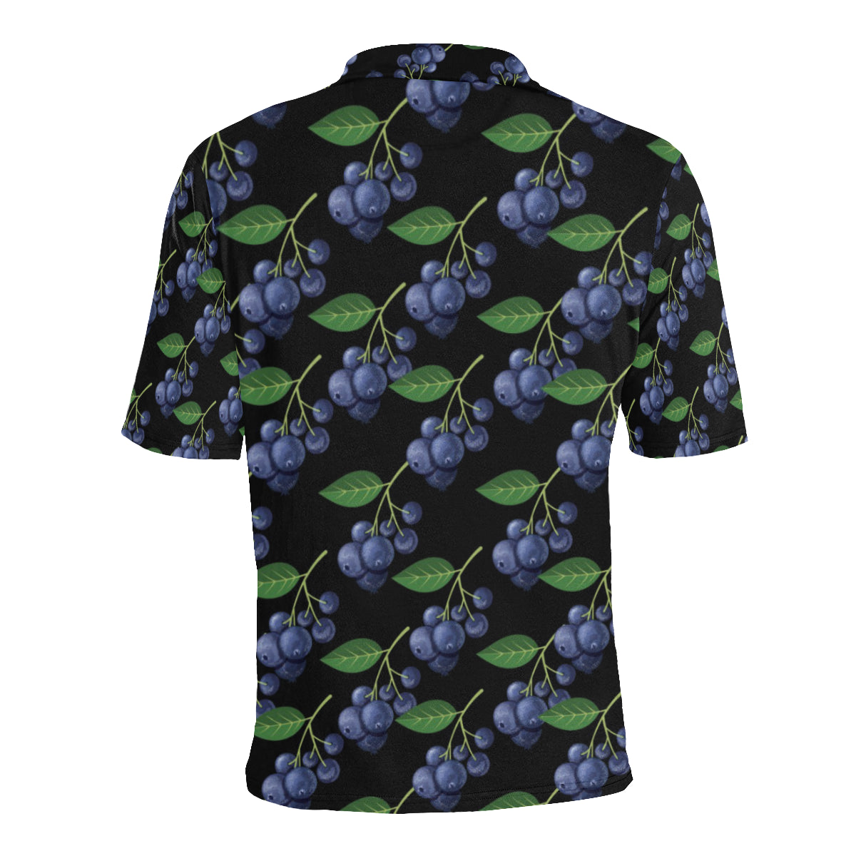 Blueberry Pattern Print Design BB01 Men Polo Shirt