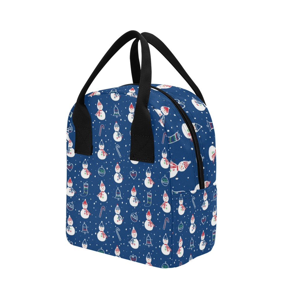 Snowman Print Design LKS306 Insulated Lunch Bag