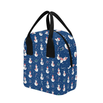Snowman Print Design LKS306 Insulated Lunch Bag