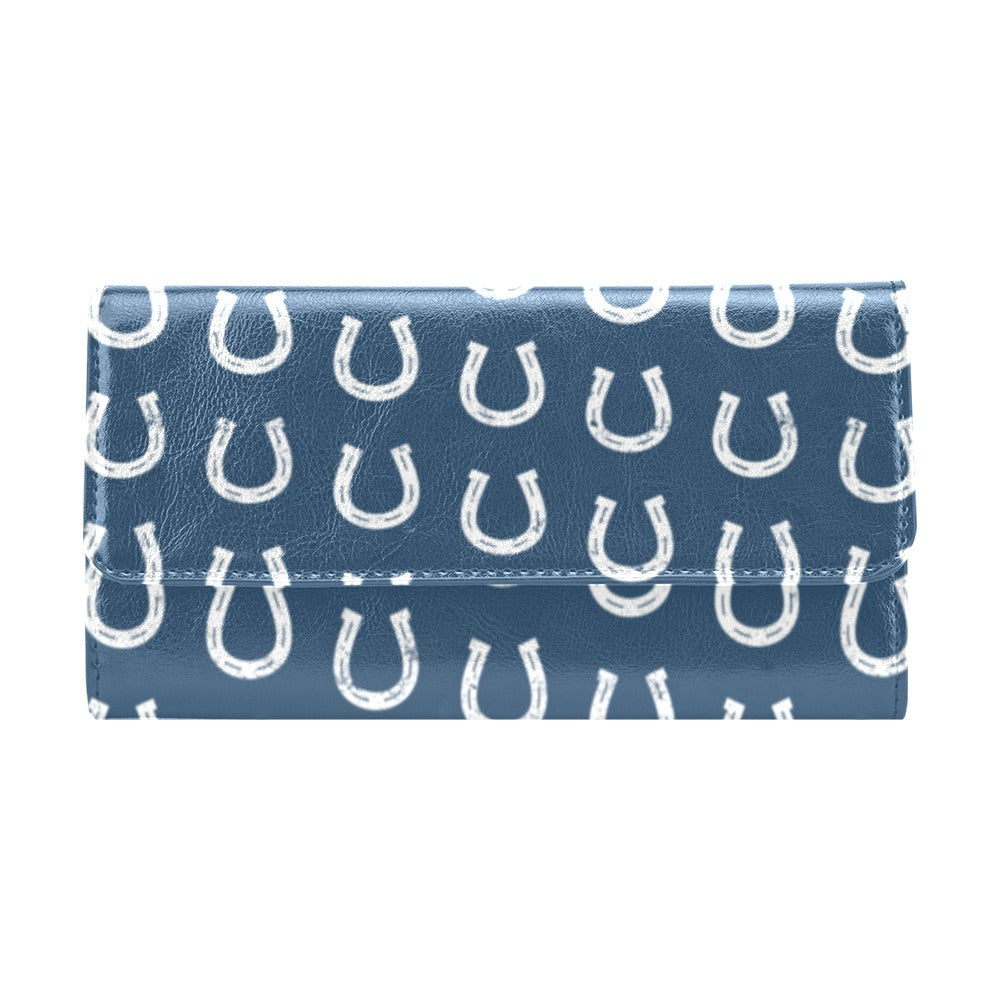 Horseshoe Print Design LKS301 Women's Trifold Wallet