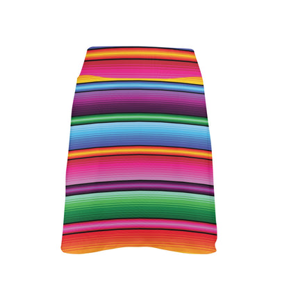 Mexican Blanket Colorful Print Pattern 17" Golf & Pickleball Skort with Pockets