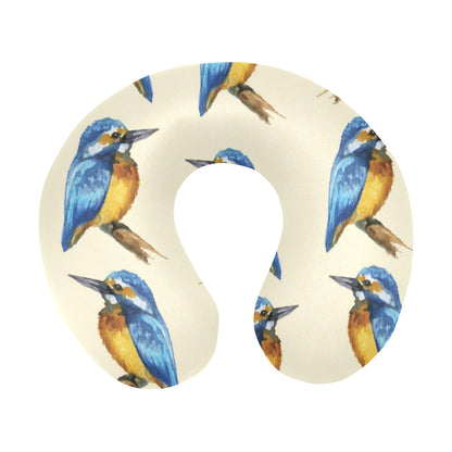 Kingfisher Pattern Print Design 01 U-Shaped Travel Neck Pillow