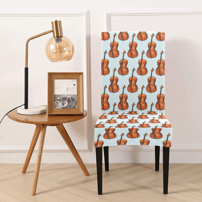 Violin Print Design LKS406 Dining Chair Slipcover