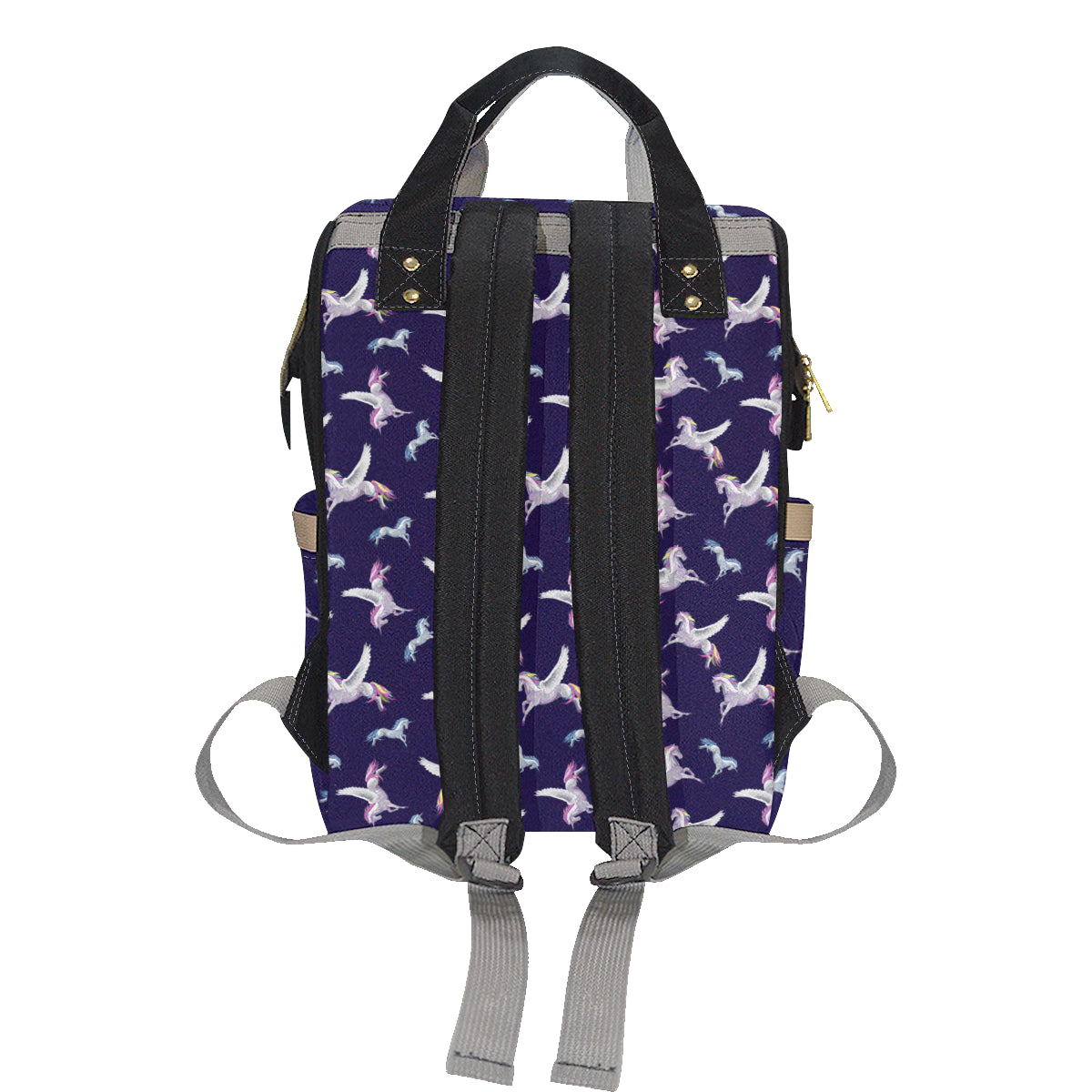 Pegasus Pattern Print Design 02 Diaper Bag Backpack