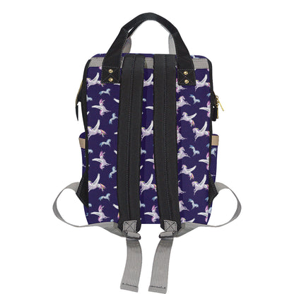 Pegasus Pattern Print Design 02 Diaper Bag Backpack