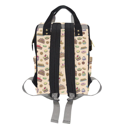 Cake Pattern Print Design 03 Diaper Bag Backpack
