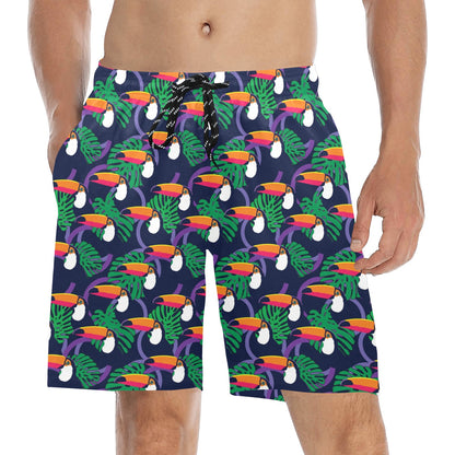 Toucan Print Design LKS302 Men's Swim Trunks Beach Shorts
