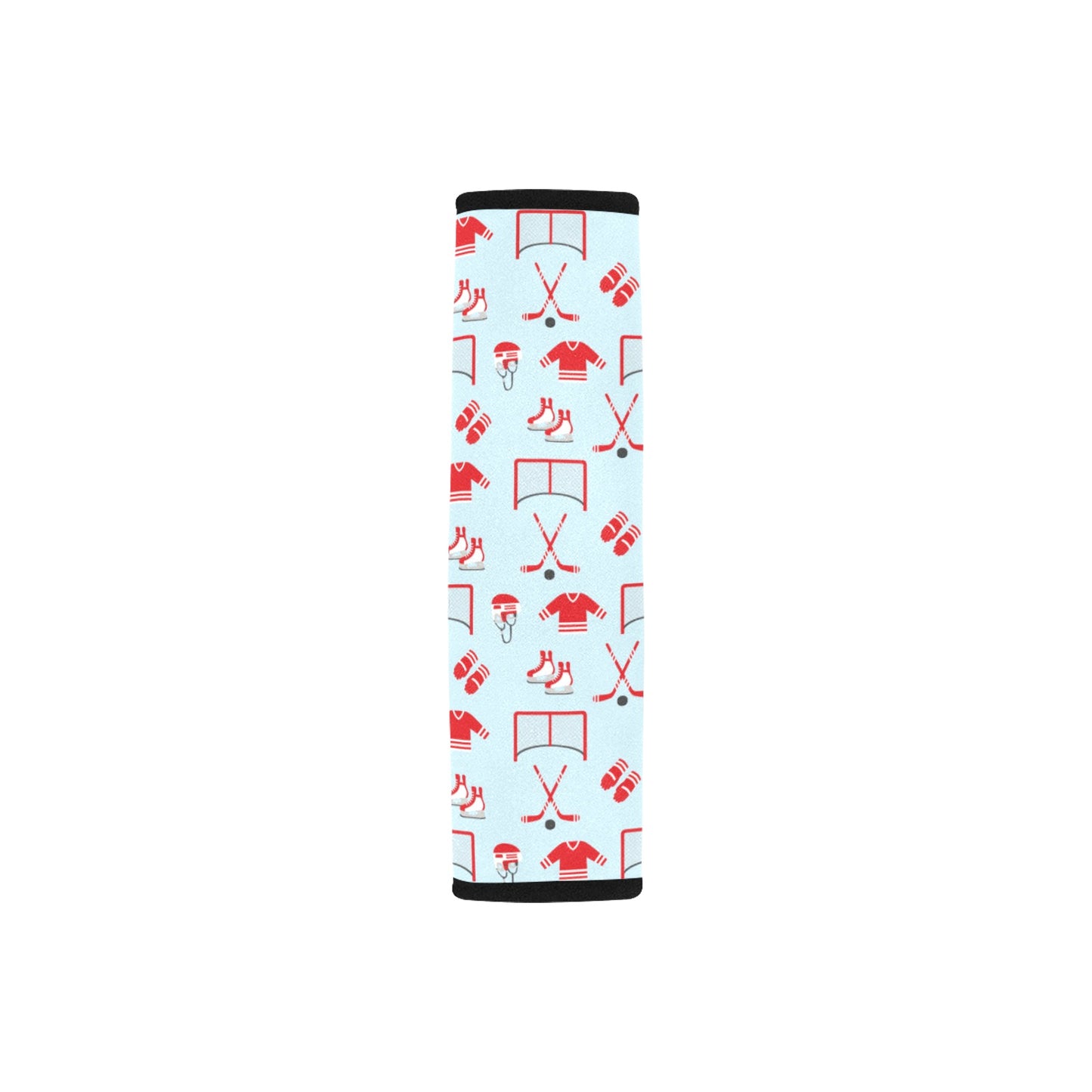 Hockey Red Equipment Print Design LKS305 Car Seat Belt Cover
