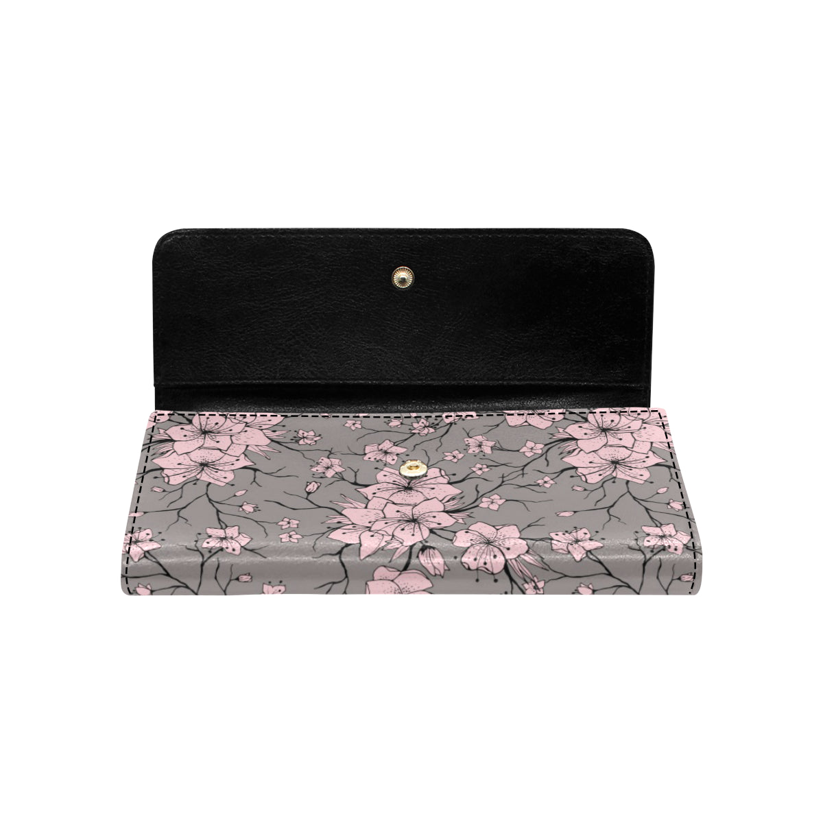 Cherry Blossom Pattern Print Design CB05 Women's Trifold Wallet