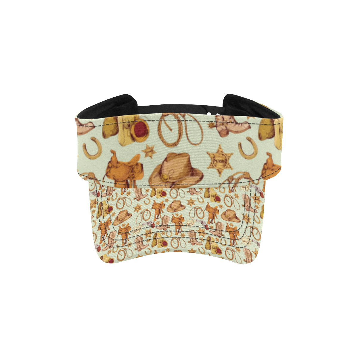 Western Cowboy Design Pattern Unisex Sun Visor