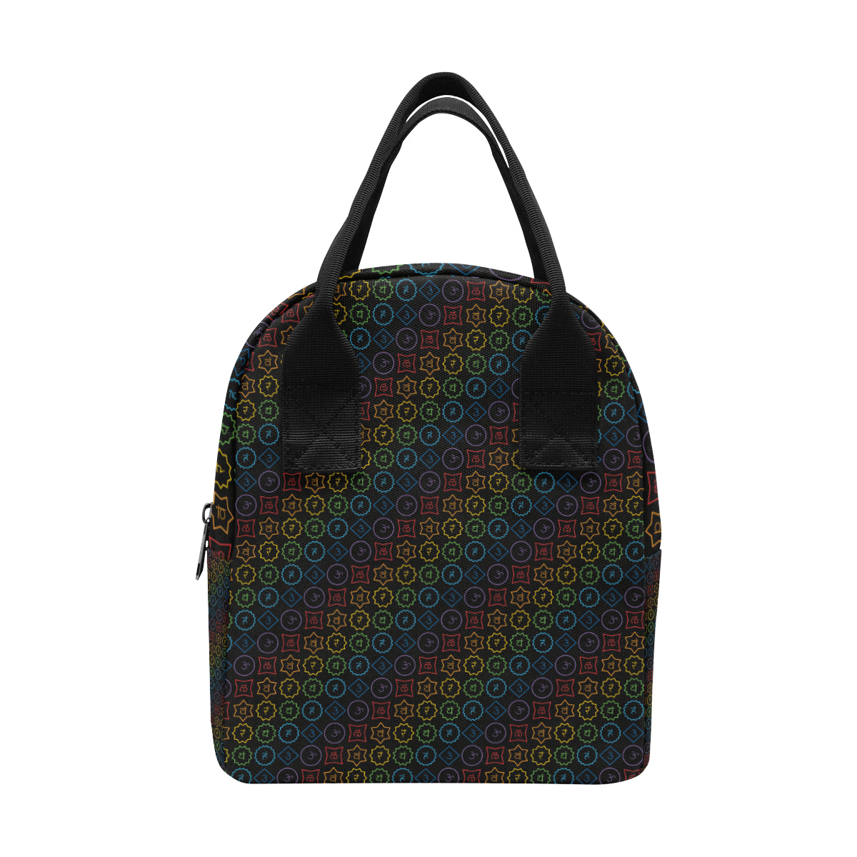 Chakra Colorful Symbol Pattern Insulated Lunch Bag
