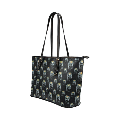 Angel with Wings Cute Design Print Leather Tote Bag