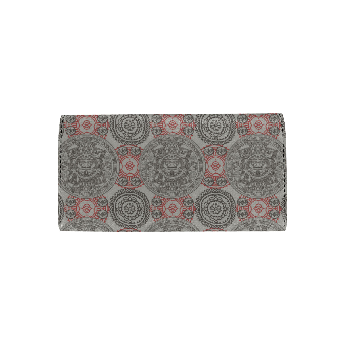 Calendar Aztec Pattern Print Design 04 Women's Trifold Wallet