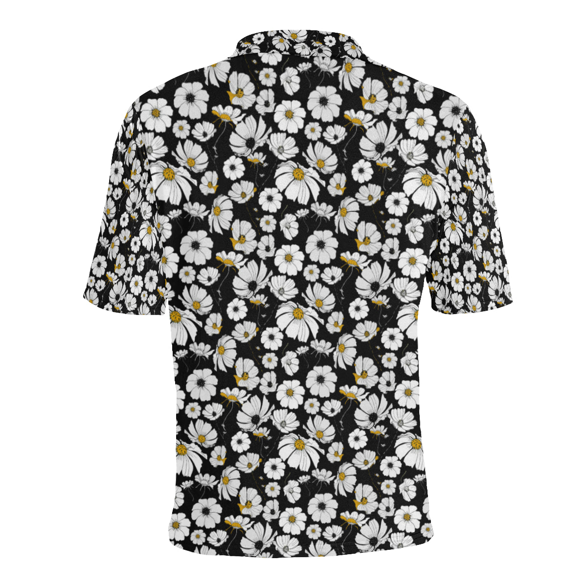 Daisy Pattern Print Design 02 Men Polo Shirt