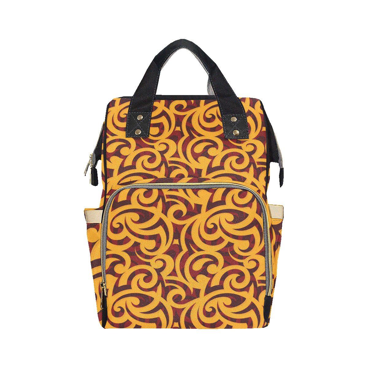 Maori Pattern Print Design 02 Diaper Bag Backpack