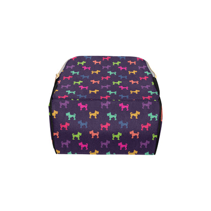 Schnauzers Pattern Print Design A05 Diaper Bag Backpack