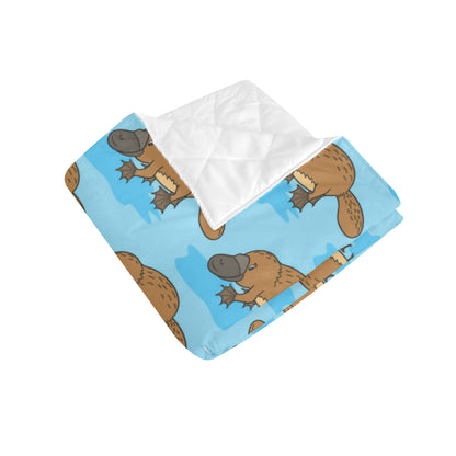 Platypus Pattern Print Design A02 Premium Quilt