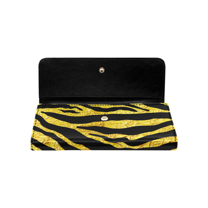 zebra Gold Women's Trifold Wallet