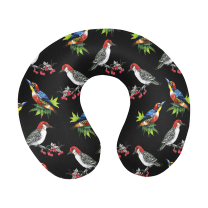 Birds Pattern Print Design 06 U-Shaped Travel Neck Pillow