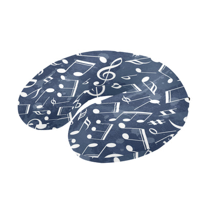 Music note Pattern Print Design A02 U-Shaped Travel Neck Pillow