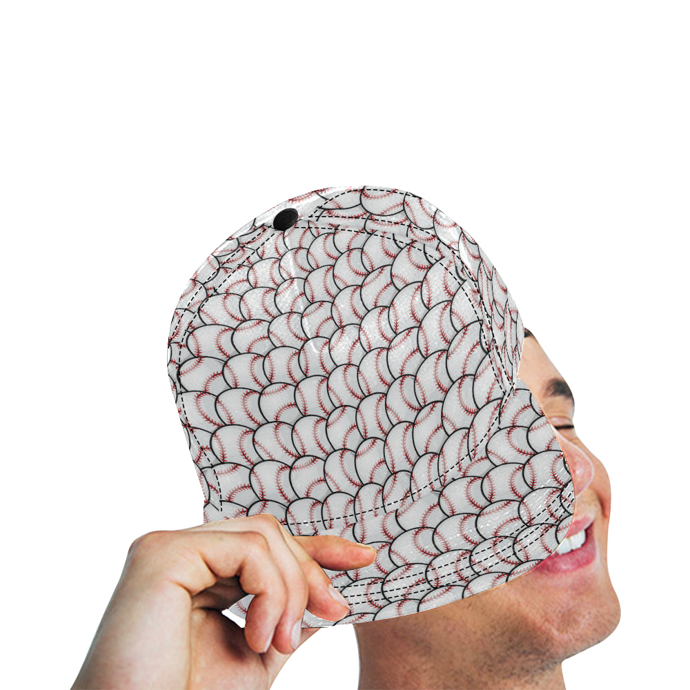 Baseball Pattern Snapback Cap