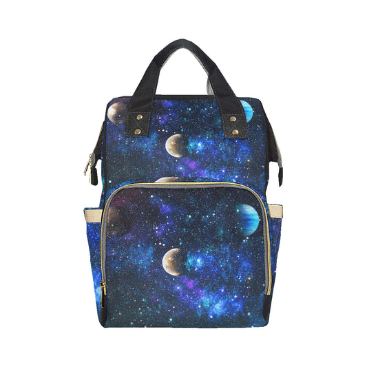 Galaxy Stardust Planet Space Print Diaper Bag Backpack