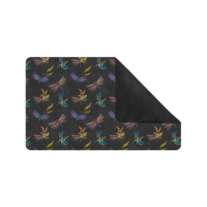 Dragonfly Colorful Realistic Print Rubber Doormat