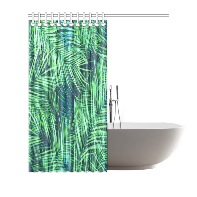 Palm Leaves Pattern Print Design PL02 Shower Curtain