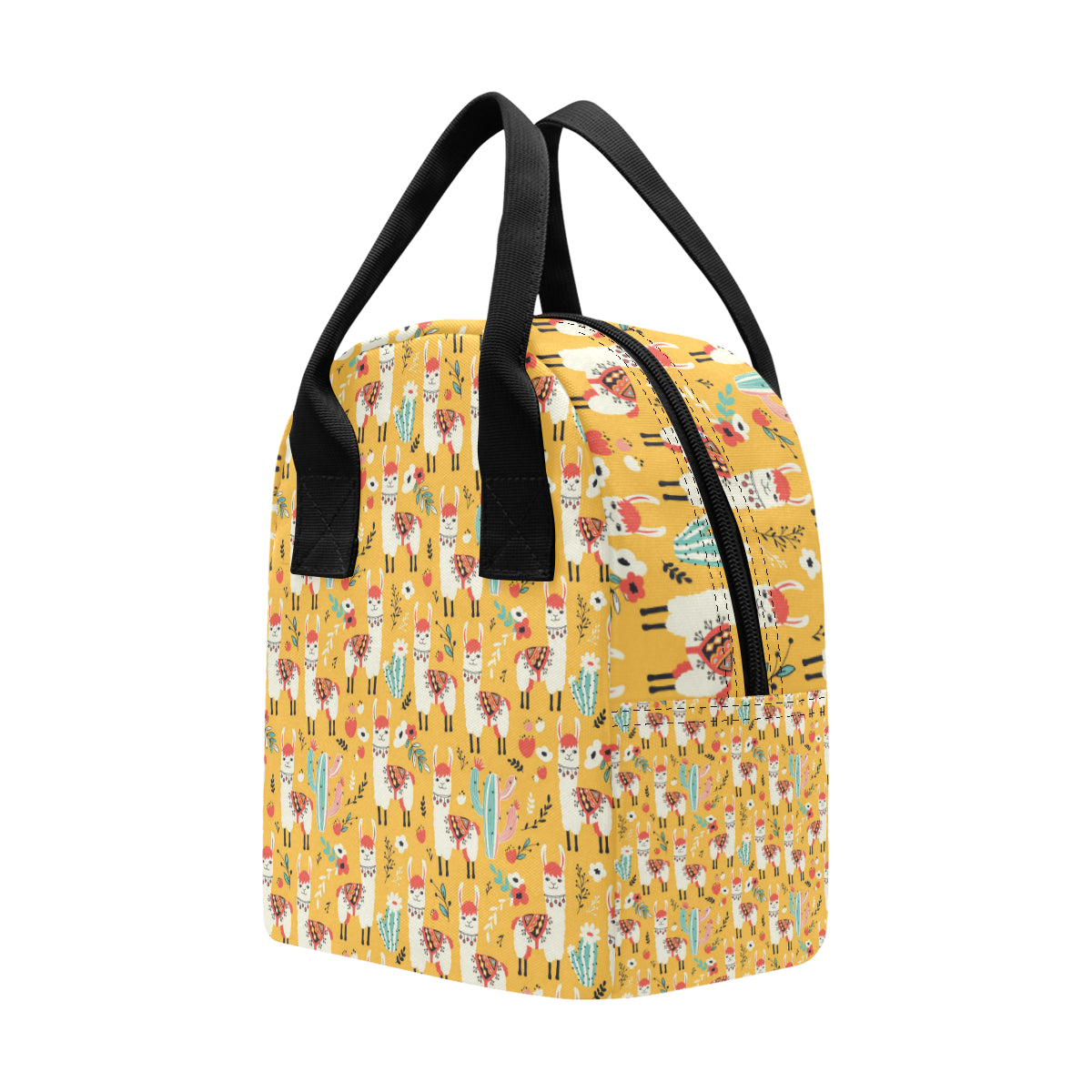 Llama Cute Themed Print Insulated Lunch Bag