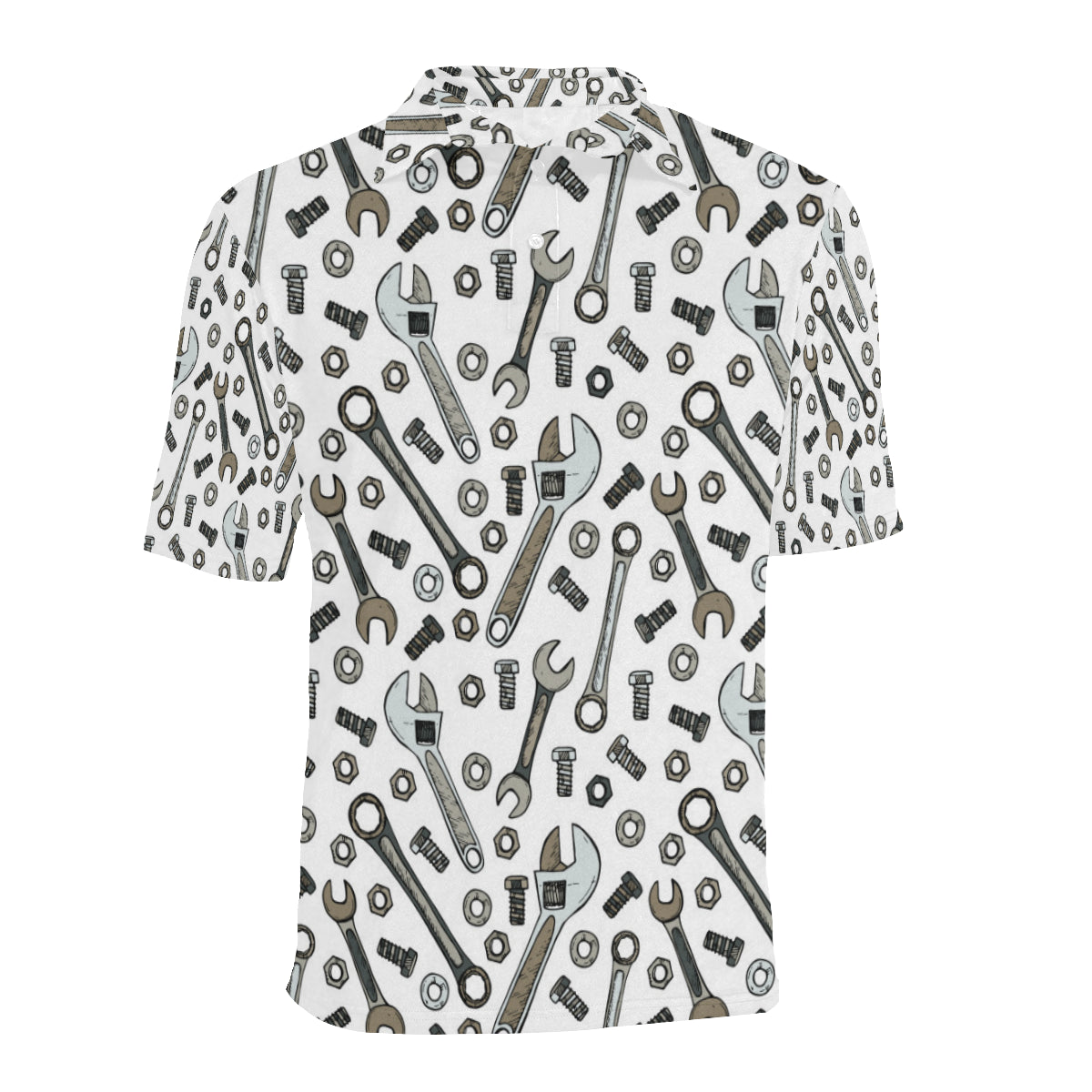 Mechanic Pattern Print Design 03 Men Polo Shirt