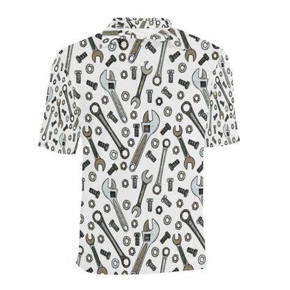Mechanic Pattern Print Design 03 Men Polo Shirt