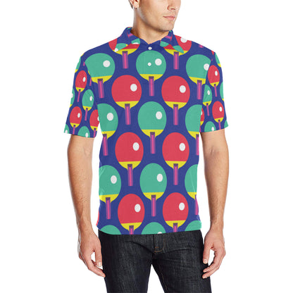 Ping Pong Pattern Print Design A03 Men Polo Shirt