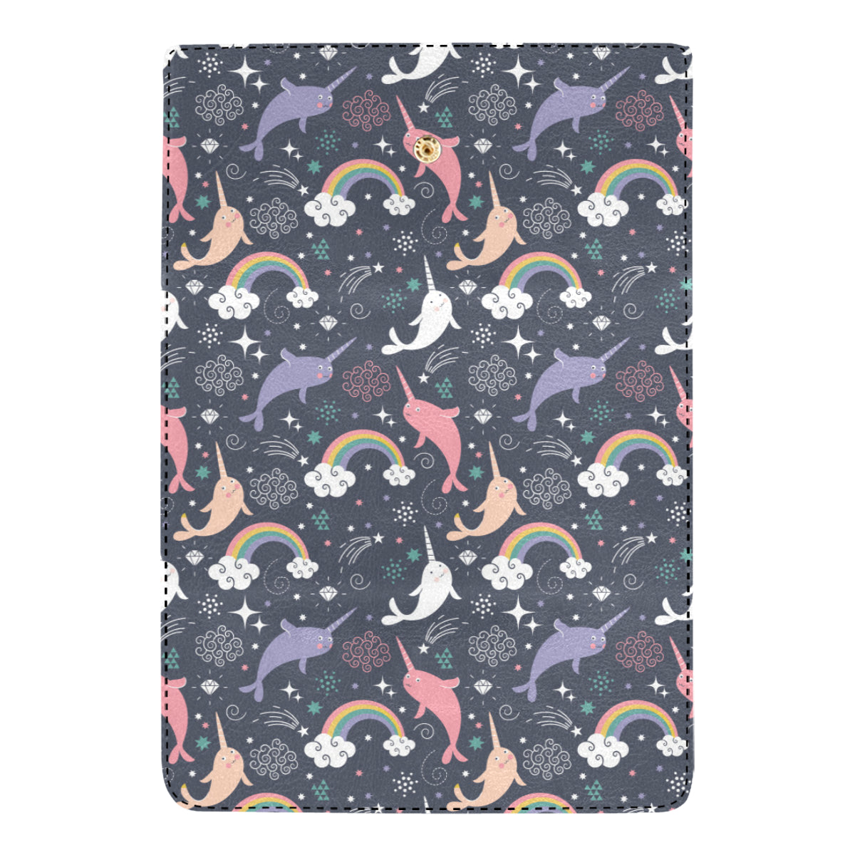 Narwhal Pattern Print Design 01 Women's Trifold Wallet
