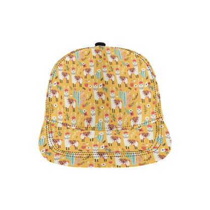 Llama Cute Themed Print Snapback Cap
