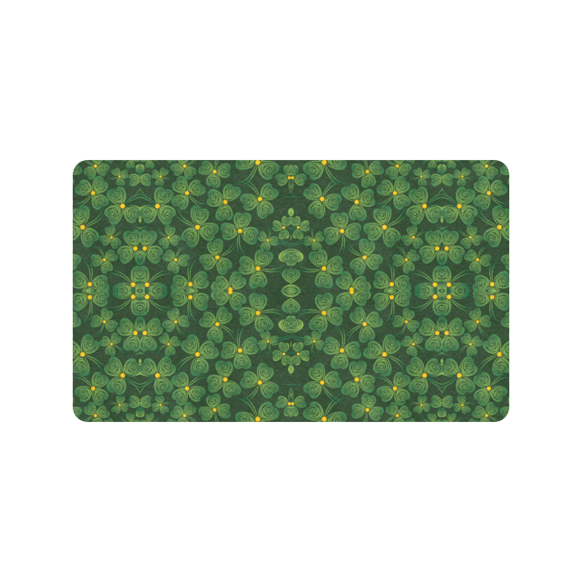 Shamrock Pattern Rubber Doormat