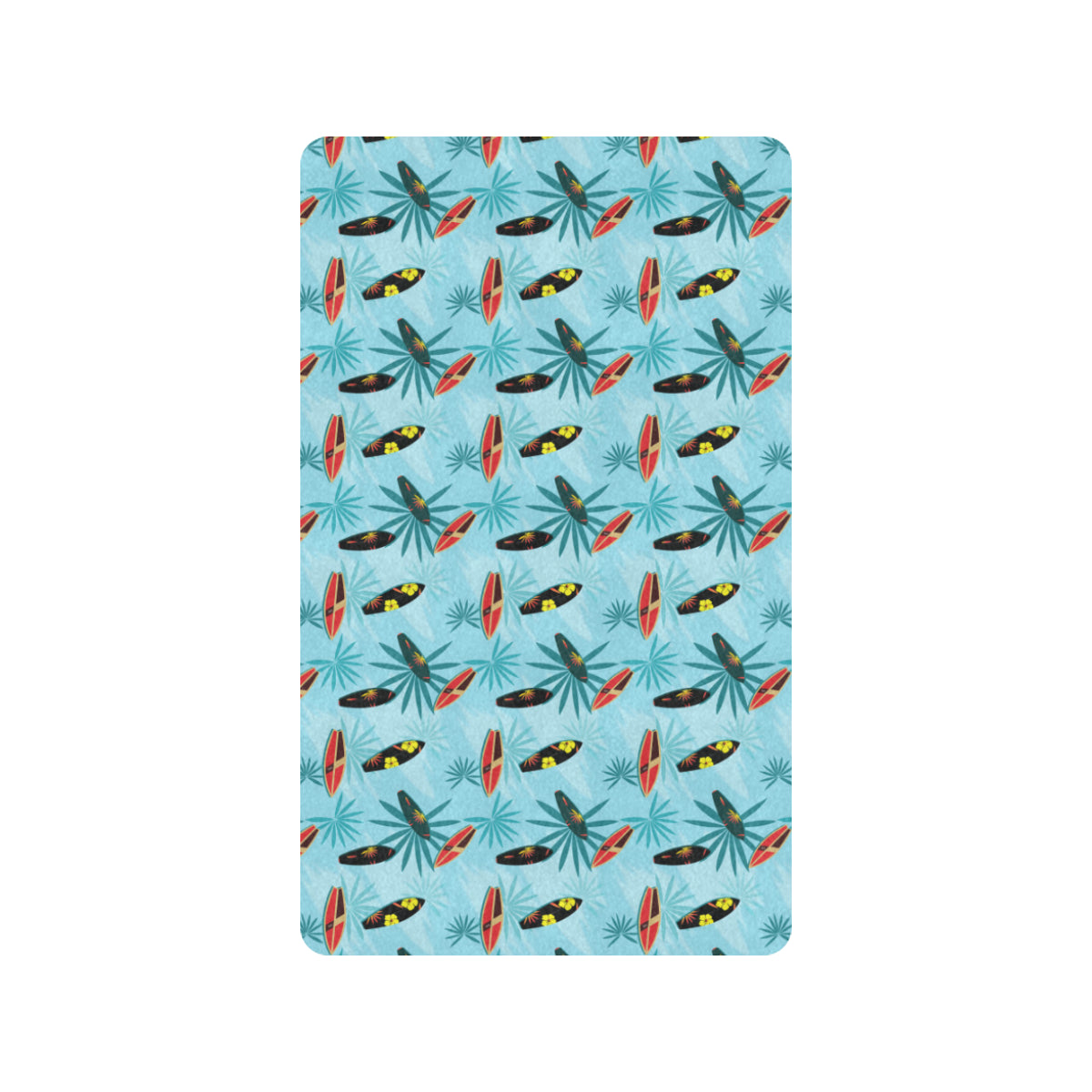 Surfboard Themed Pattern Rubber Doormat