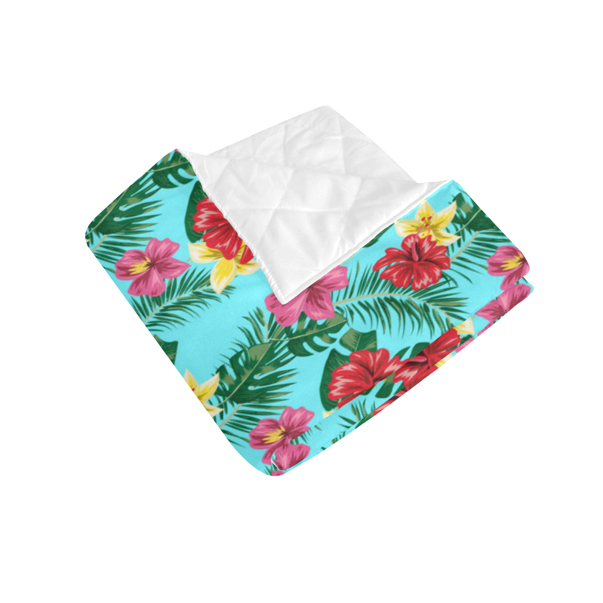 Hibiscus Hawaiian Flower Premium Quilt
